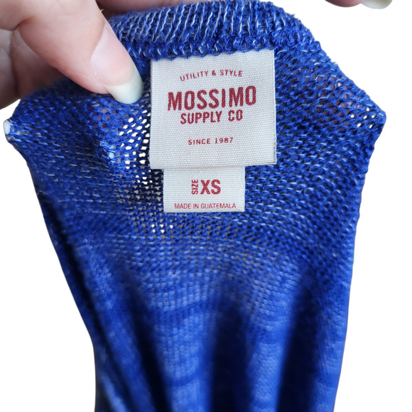 Mossimo blue striped short sleeve shirt, size xs* - Picture 3 of 5